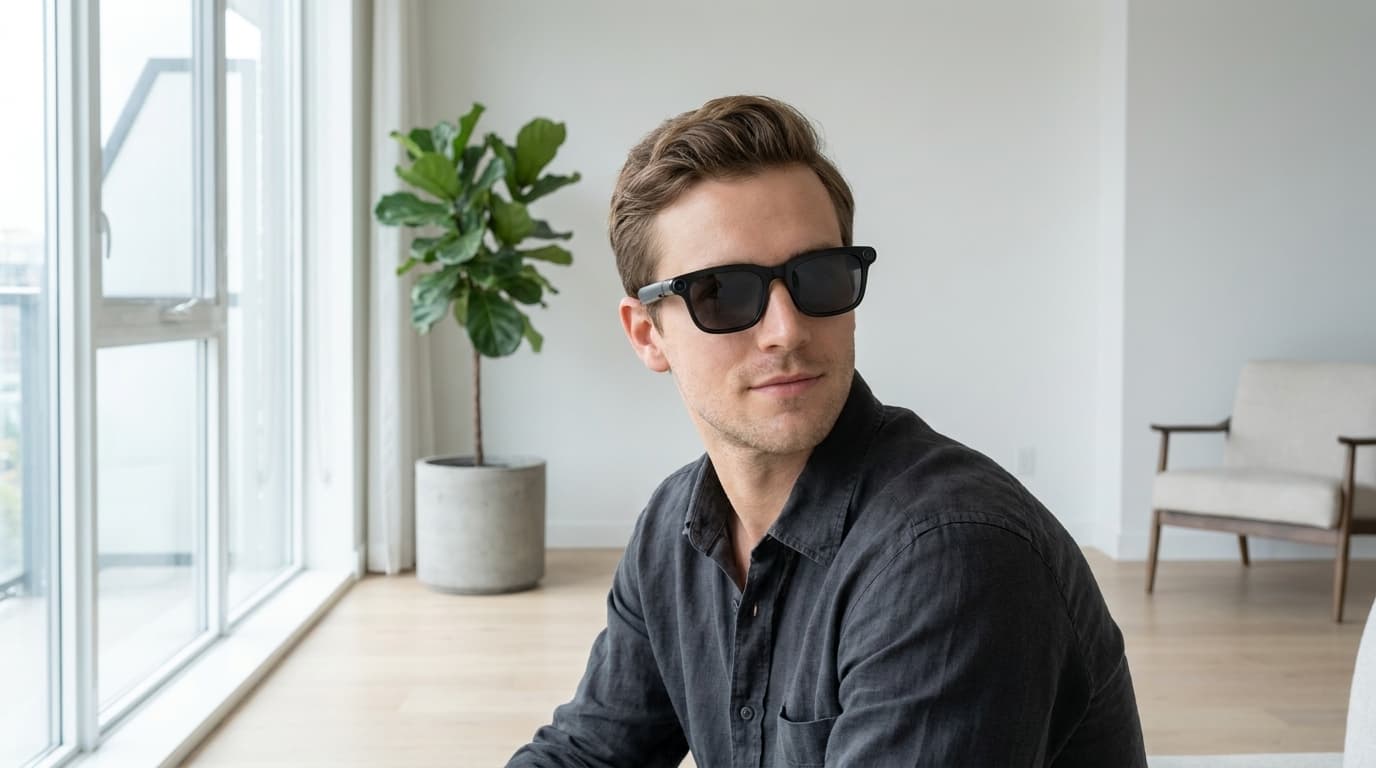 OXIVUE M08 AI smart glasses worn naturally through an everyday moment