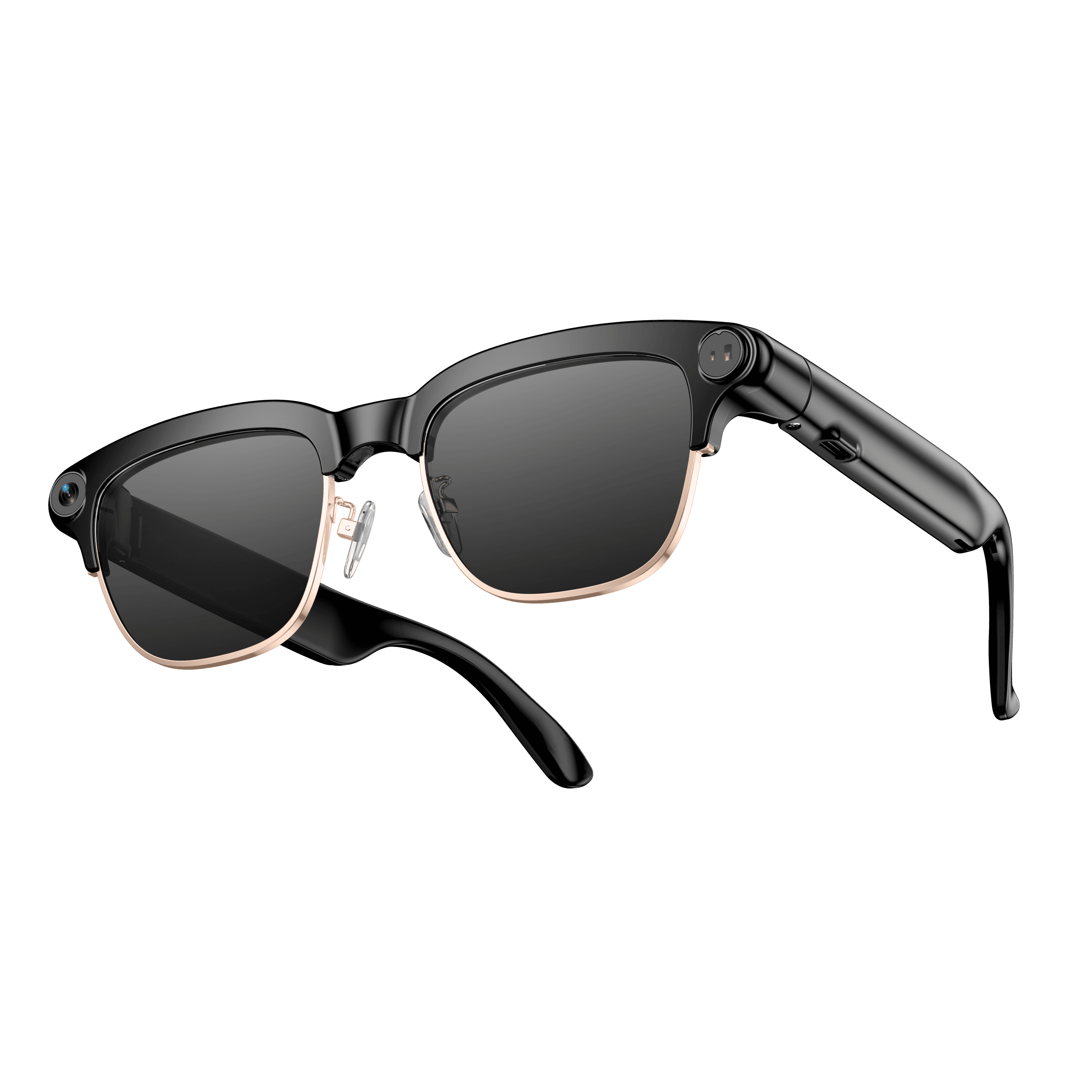 OXIVUE M08A AI smart glasses — Rose Gold · Photochromic