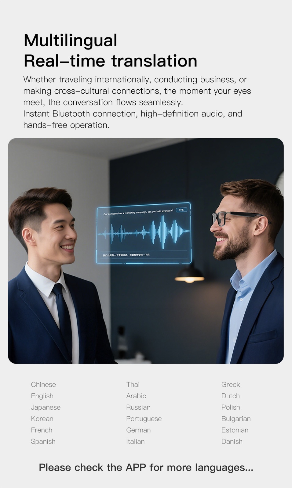 OXIVUE M01PRO AI smart glasses — feature detail 03