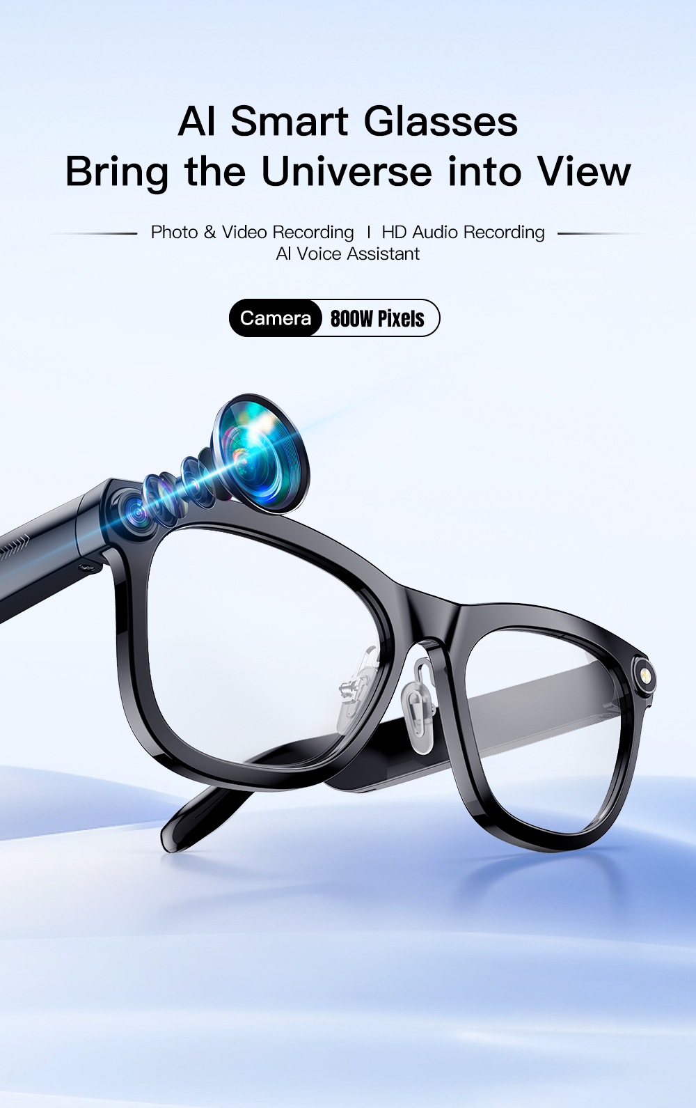 OXIVUE M02C AI smart glasses — feature detail 01
