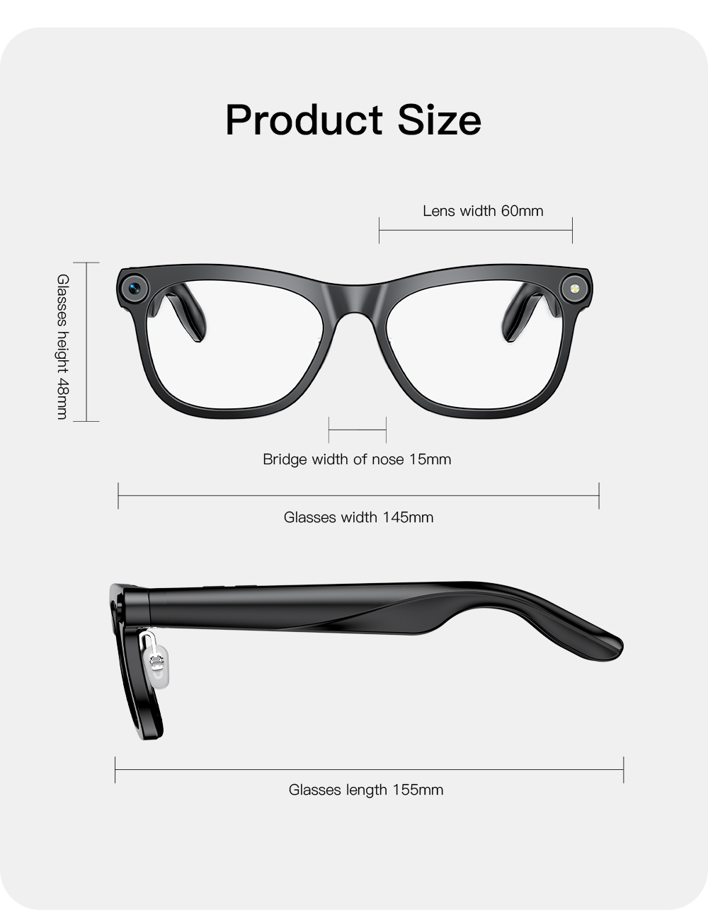 OXIVUE M02C AI smart glasses — feature detail 15