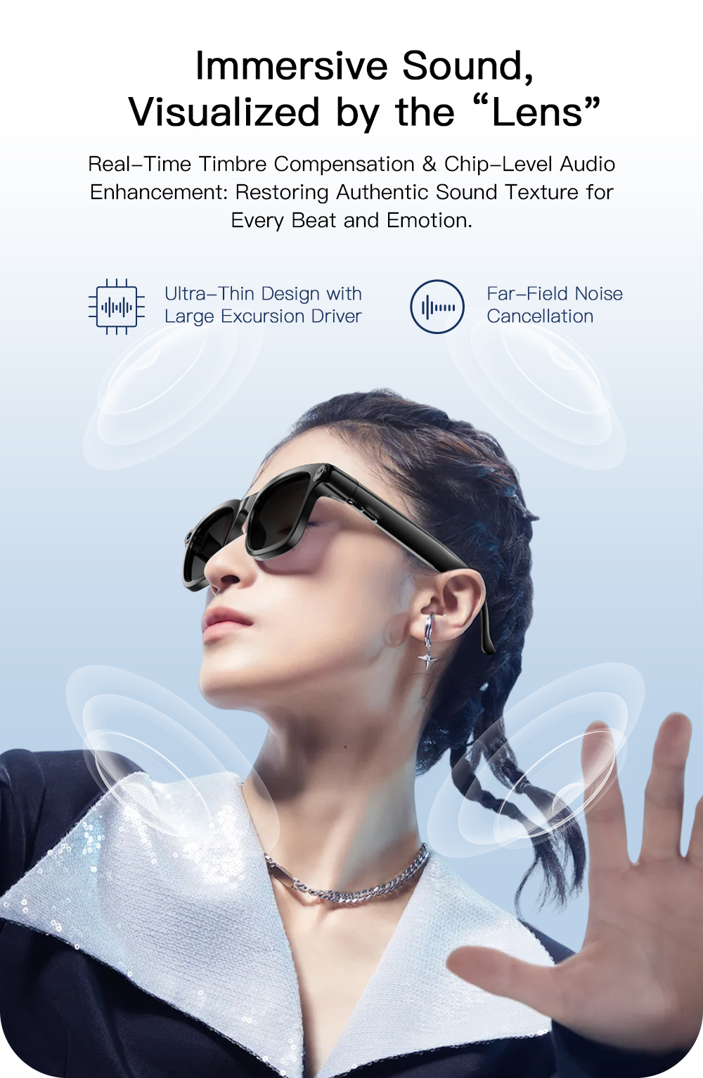 OXIVUE M08 AI smart glasses — feature detail 04