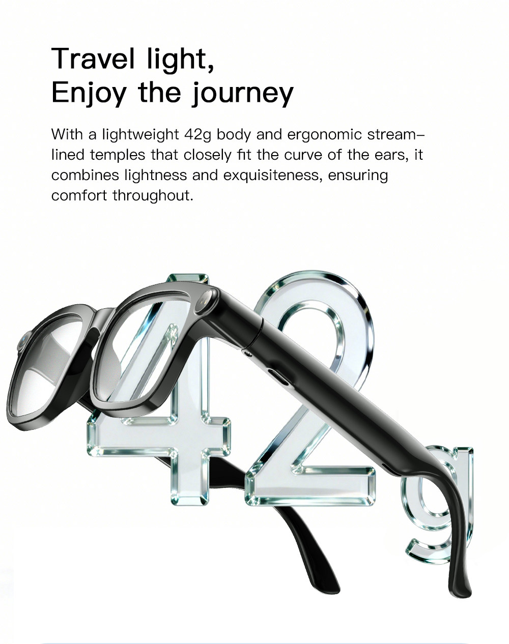 OXIVUE M08 AI smart glasses — feature detail 07