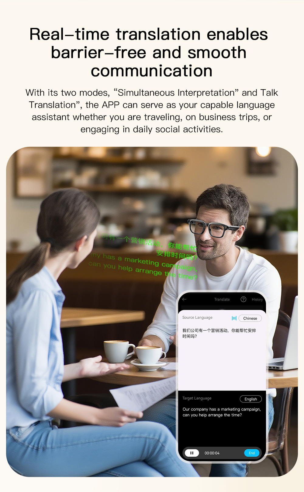 OXIVUE M08 AI smart glasses — feature detail 10