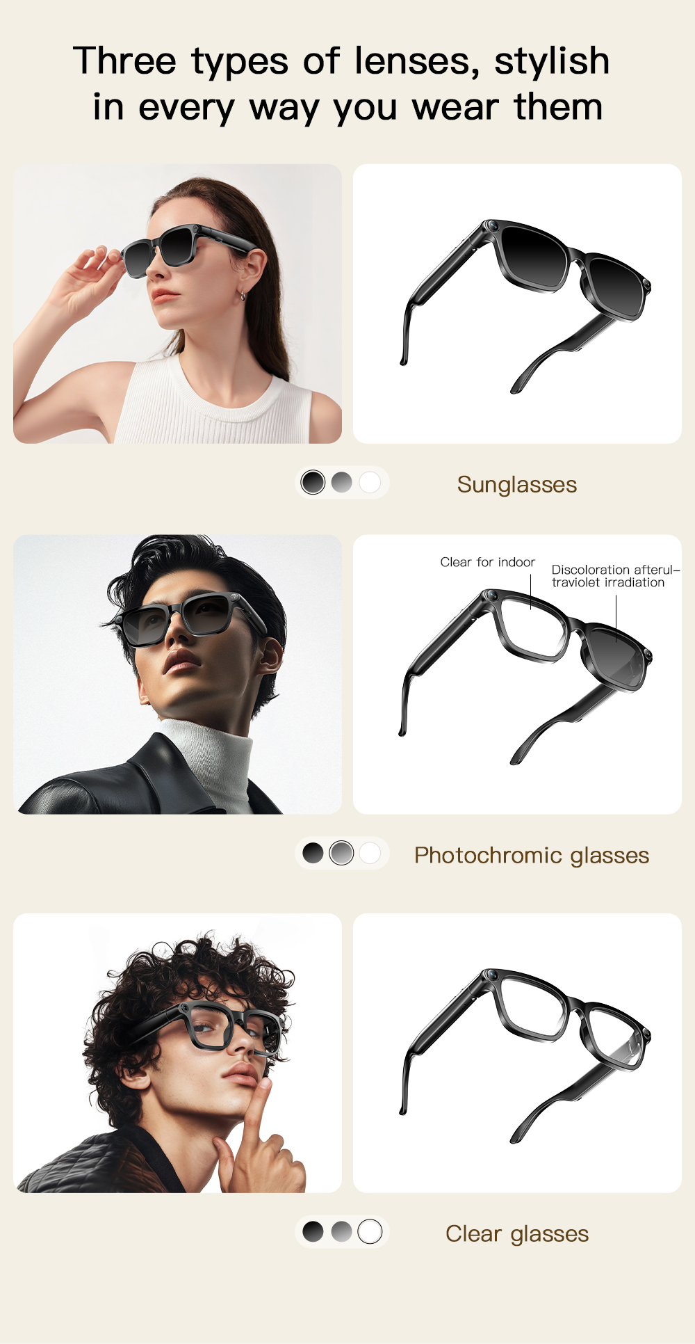 OXIVUE M08 AI smart glasses — feature detail 13