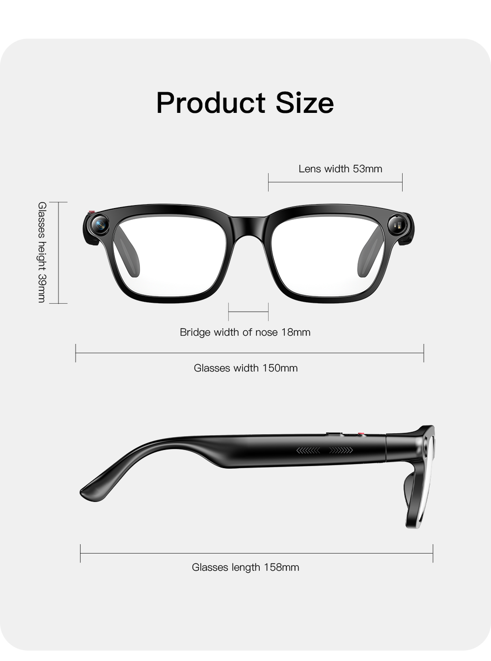 OXIVUE M08 AI smart glasses — feature detail 14