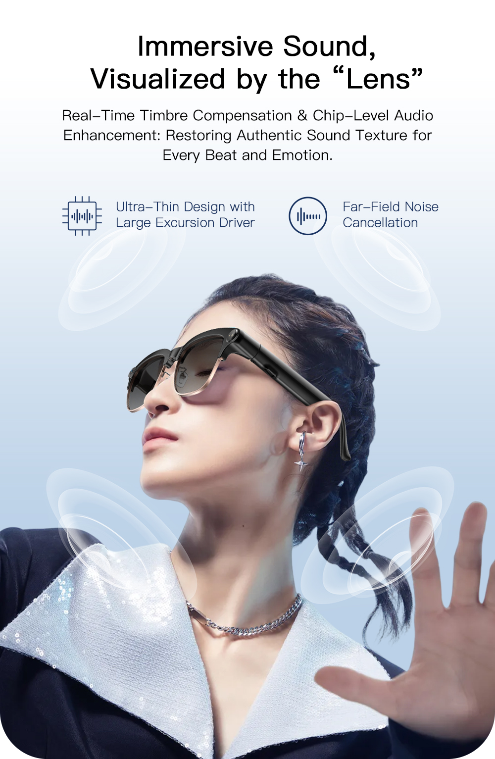 OXIVUE M08A AI smart glasses — feature detail 04