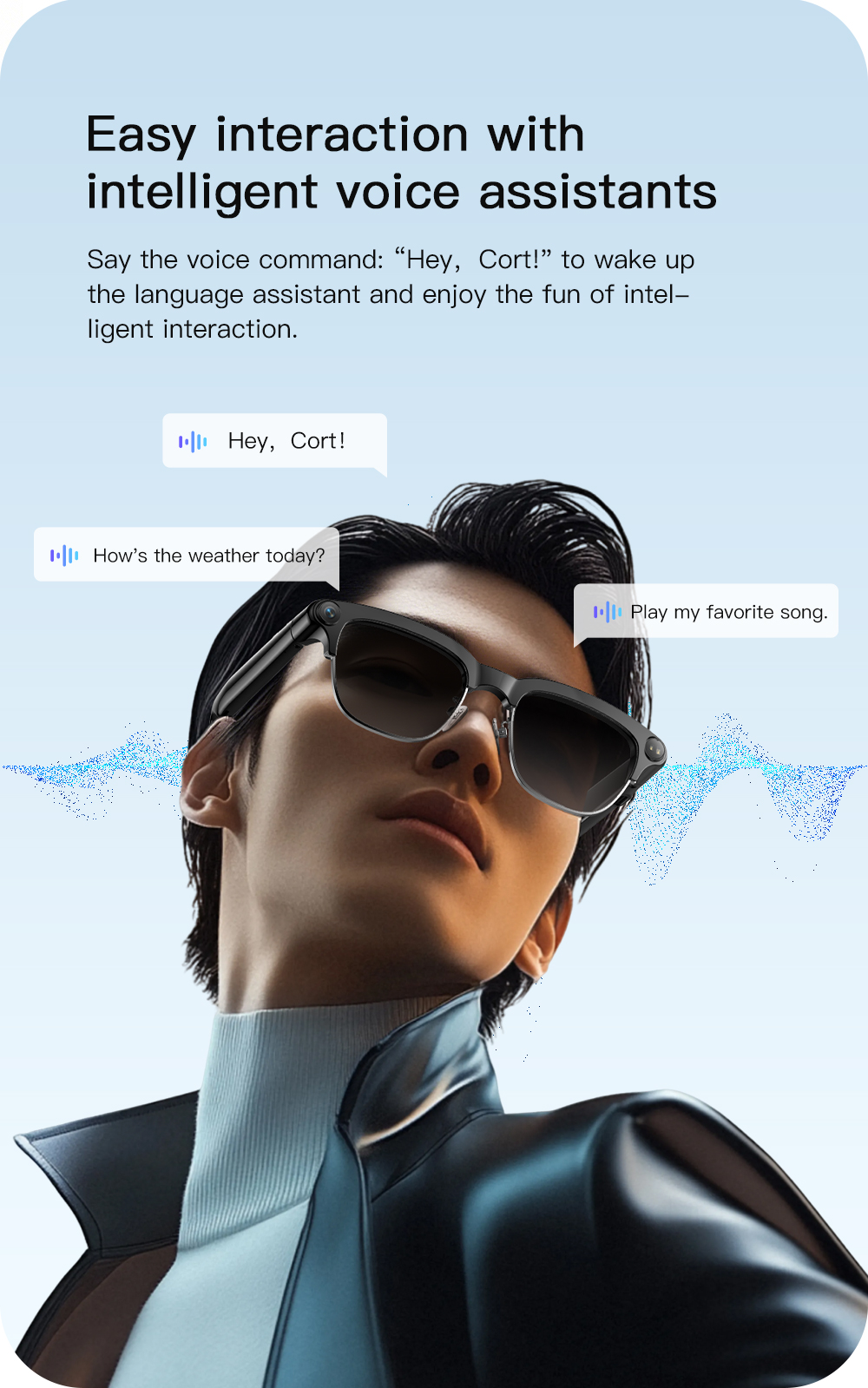 OXIVUE M08A AI smart glasses — feature detail 08