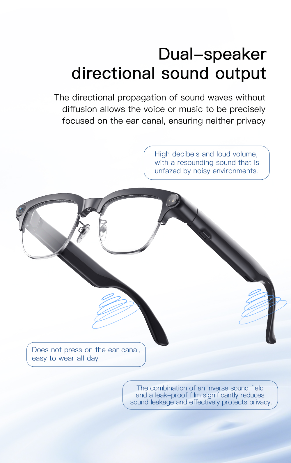 OXIVUE M08A AI smart glasses — feature detail 09
