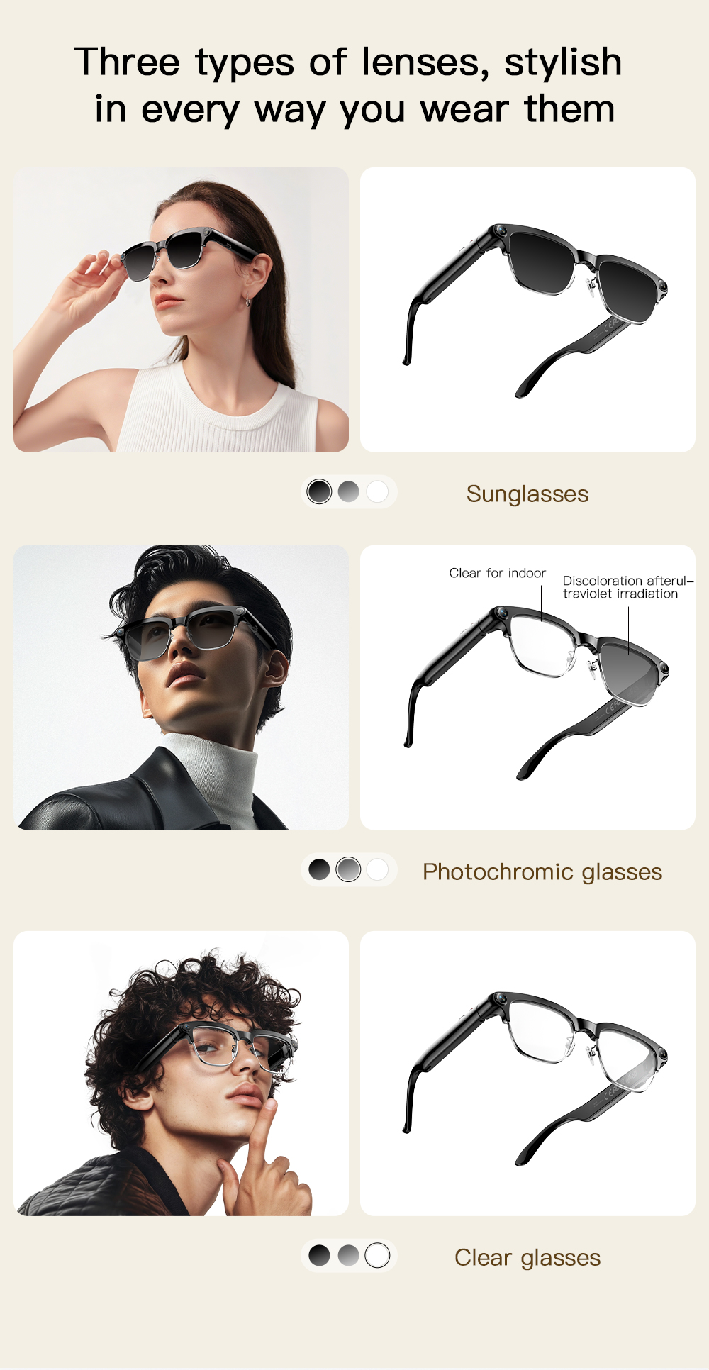 OXIVUE M08A AI smart glasses — feature detail 13