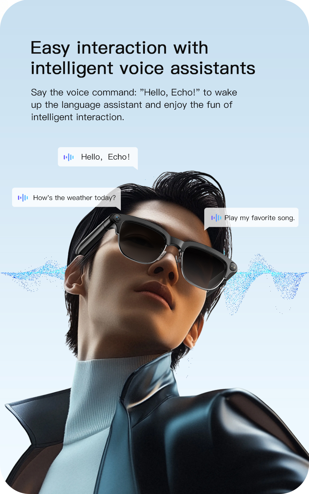 OXIVUE M08C AI smart glasses — feature detail 08