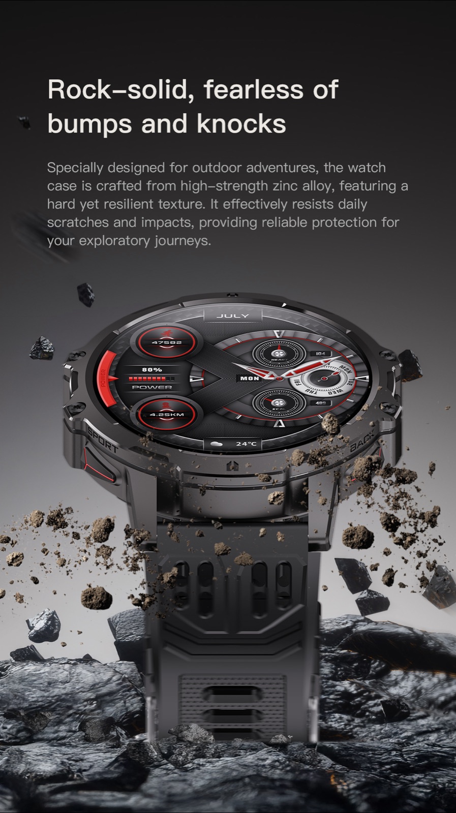 OXIVUE 185C smart watch — feature detail 03