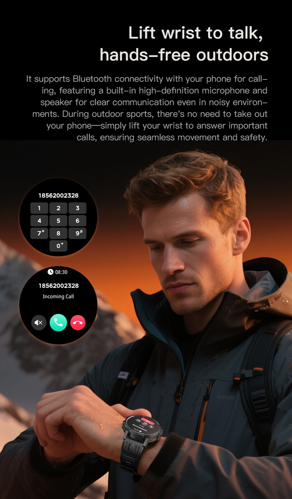 OXIVUE 185C smart watch — feature detail 08