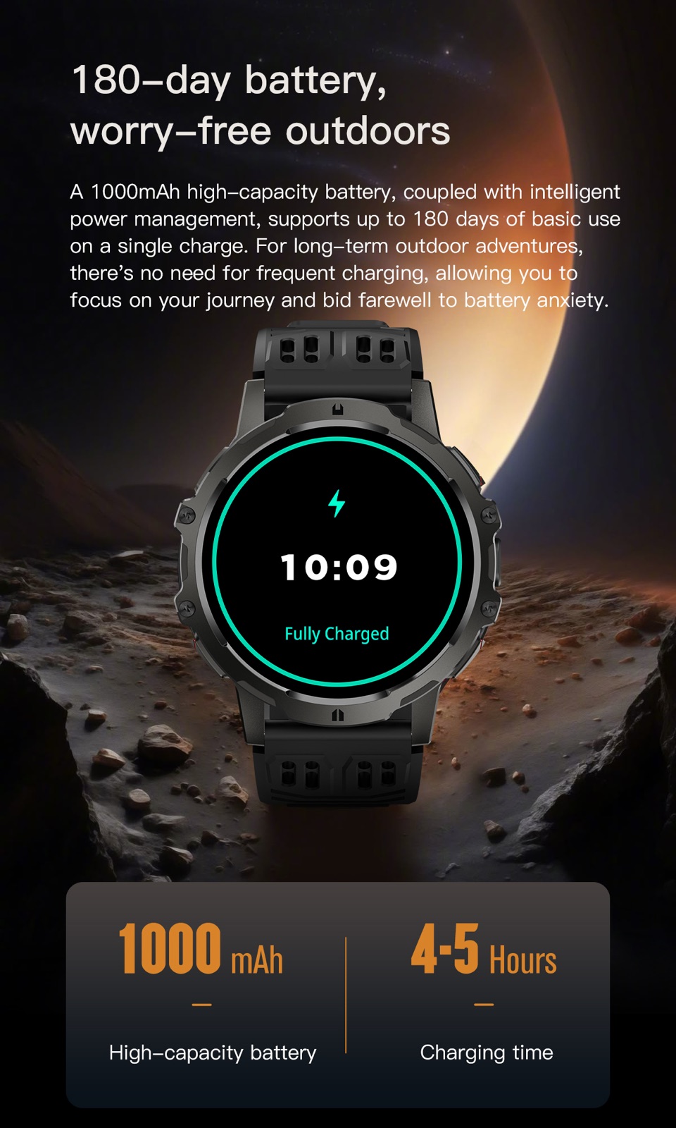 OXIVUE 185C smart watch — feature detail 09